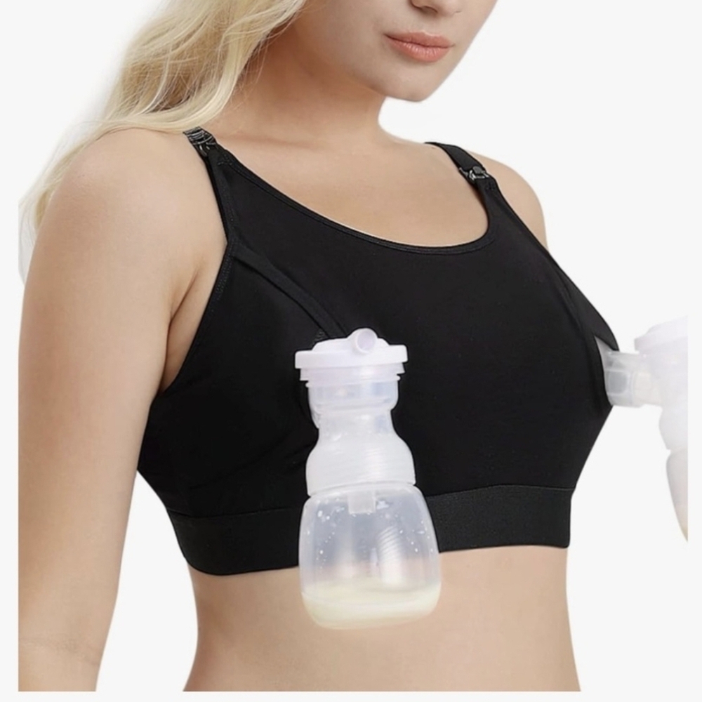 Momcozy -Pumping and Nursing Sport Bra Hands Free 2 in 1 - Black - Size XS - NWT